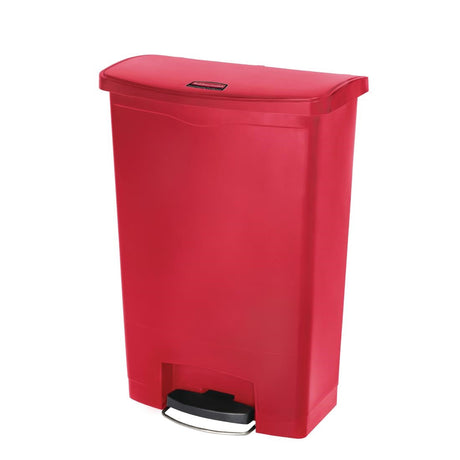 Rubbermaid Slim Jim Step on Front Pedal Red 90Ltr - GL038  Slim Jim