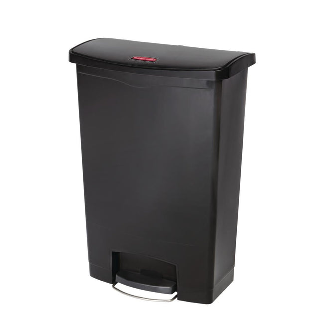 Rubbermaid Slim Jim Step on Front Pedal Black 90Ltr - GL040  Slim Jim