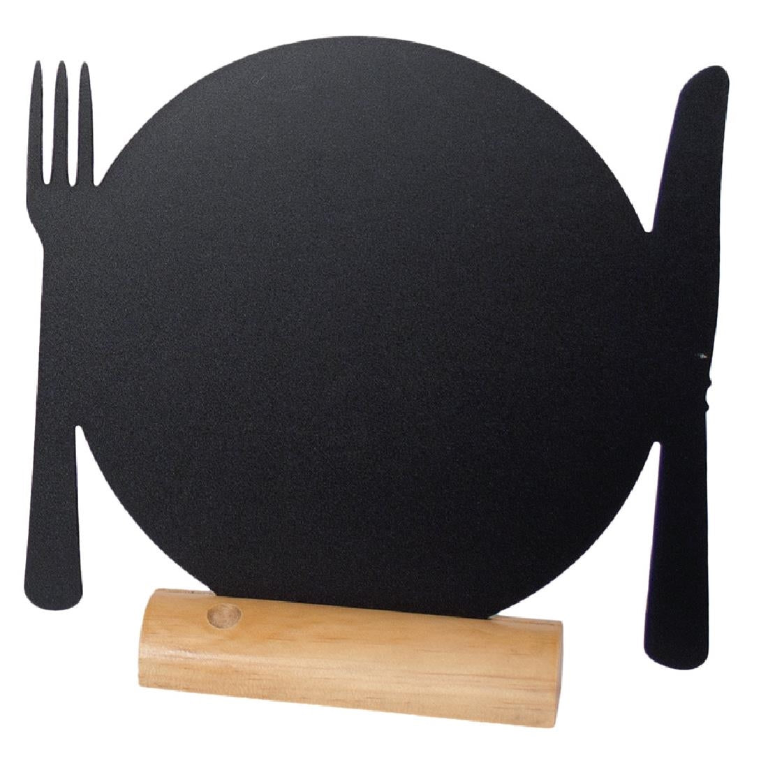 Securit Mini Plate Shaped Blackboards (Pack of 3) - GL112  Securit