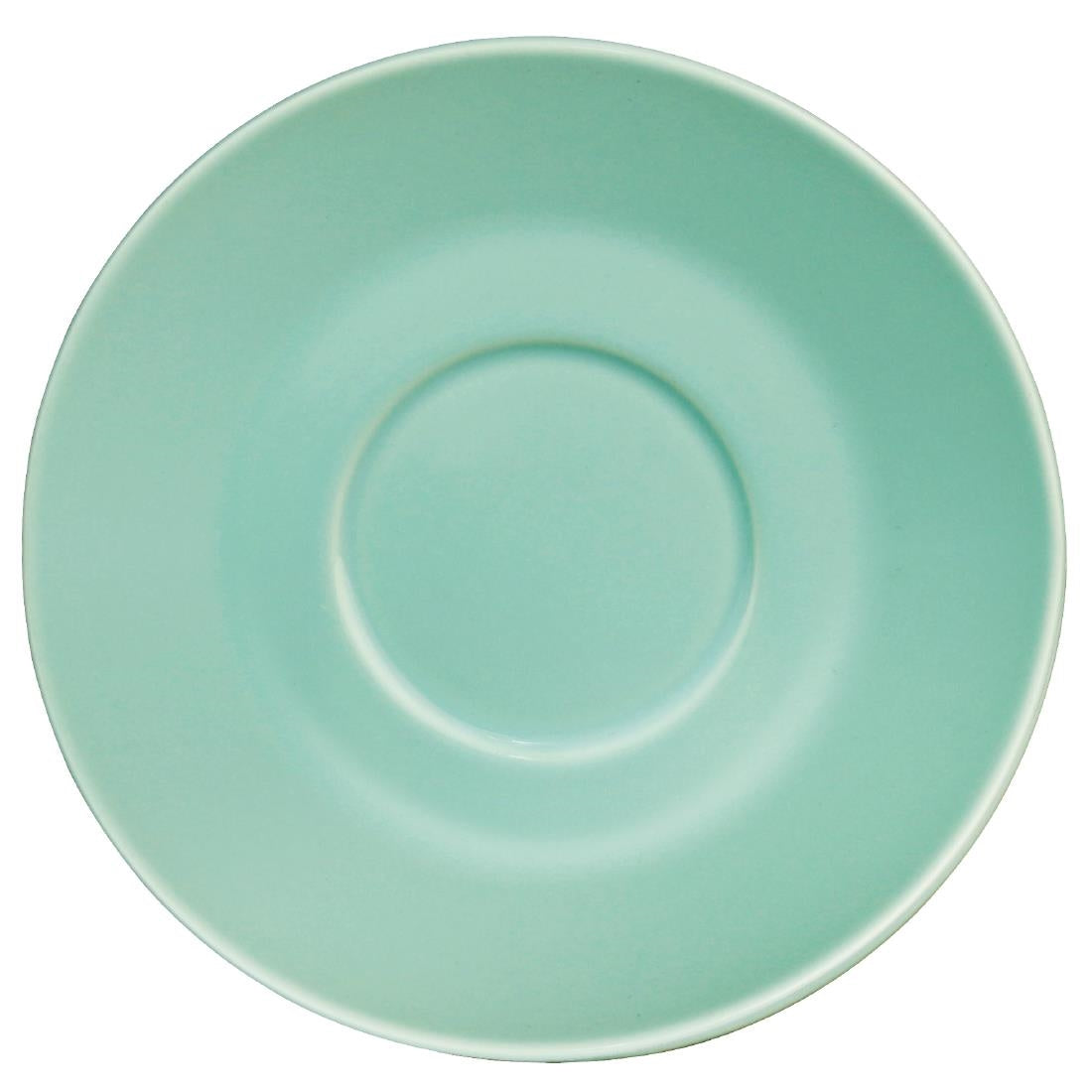 Olympia Cafe Espresso Saucer Aqua (Fits GL460) - 158mm 6 1/4" (Box 12) - GL464  Olympia   