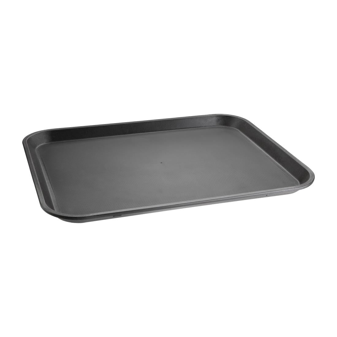 Olympia Kristallon Polypropylene Rectangular Non-Slip Tray Black 405mm - GM238  Olympia