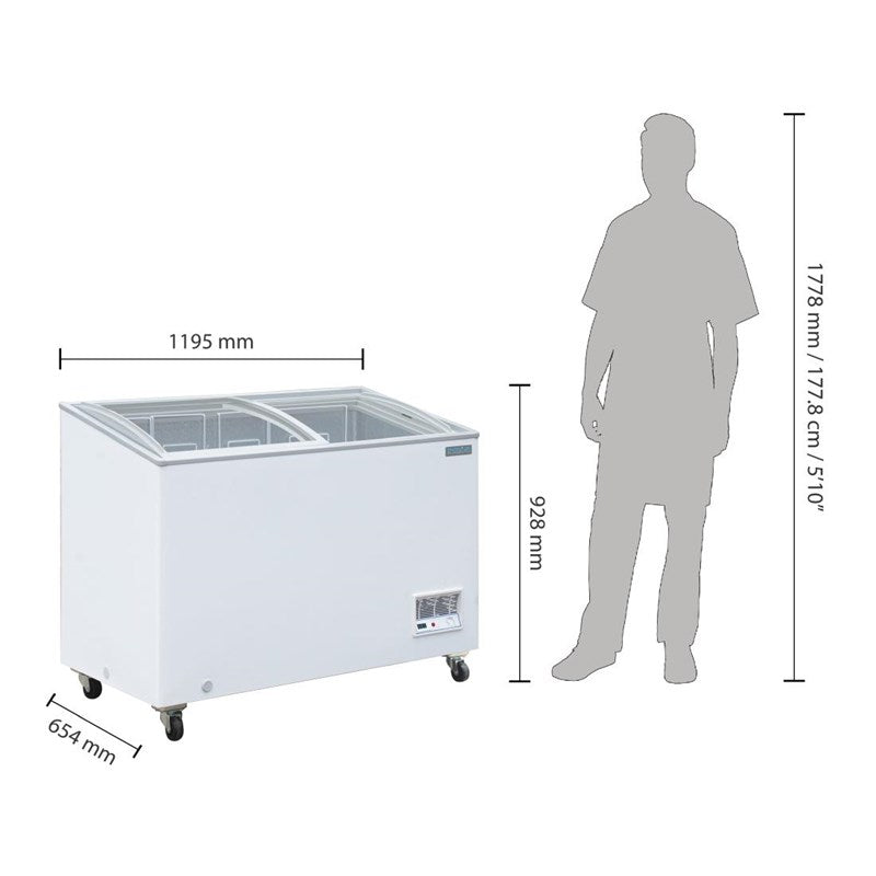 Polar G-Series Display Chest Freezer 270Ltr - GM499