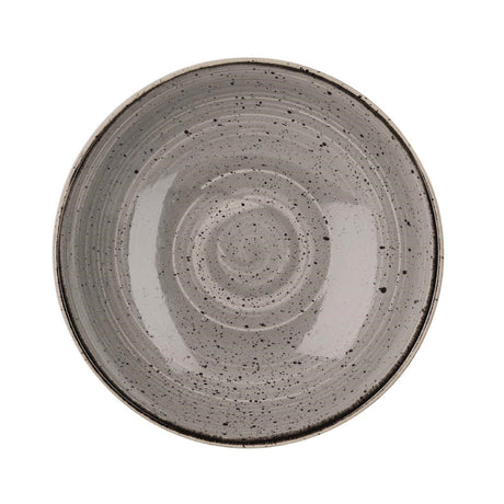 Churchill Stonecast Round Coupe Bowl Peppercorn Grey 220mm - GM687  Churchill