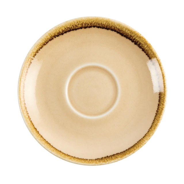 Olympia Kiln Cappuccino Saucer Sandstone 140mm (Pack of 6) - GP331  Olympia