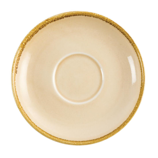 Olympia Kiln Cappuccino Saucer Sandstone 160mm (Pack of 6) - GP333  Olympia