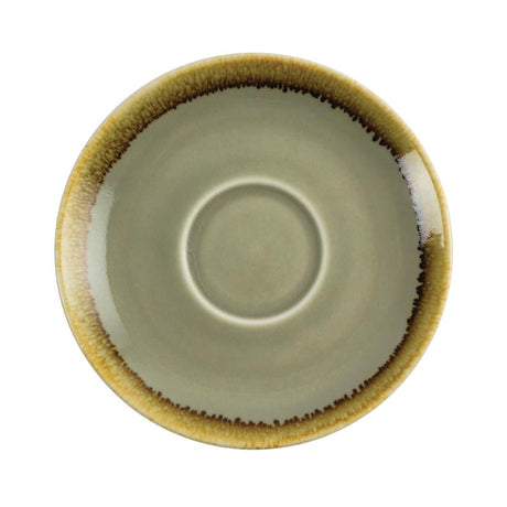 Olympia Kiln Cappuccino Saucer Moss 140mm (Pack of 6) - GP479  Olympia