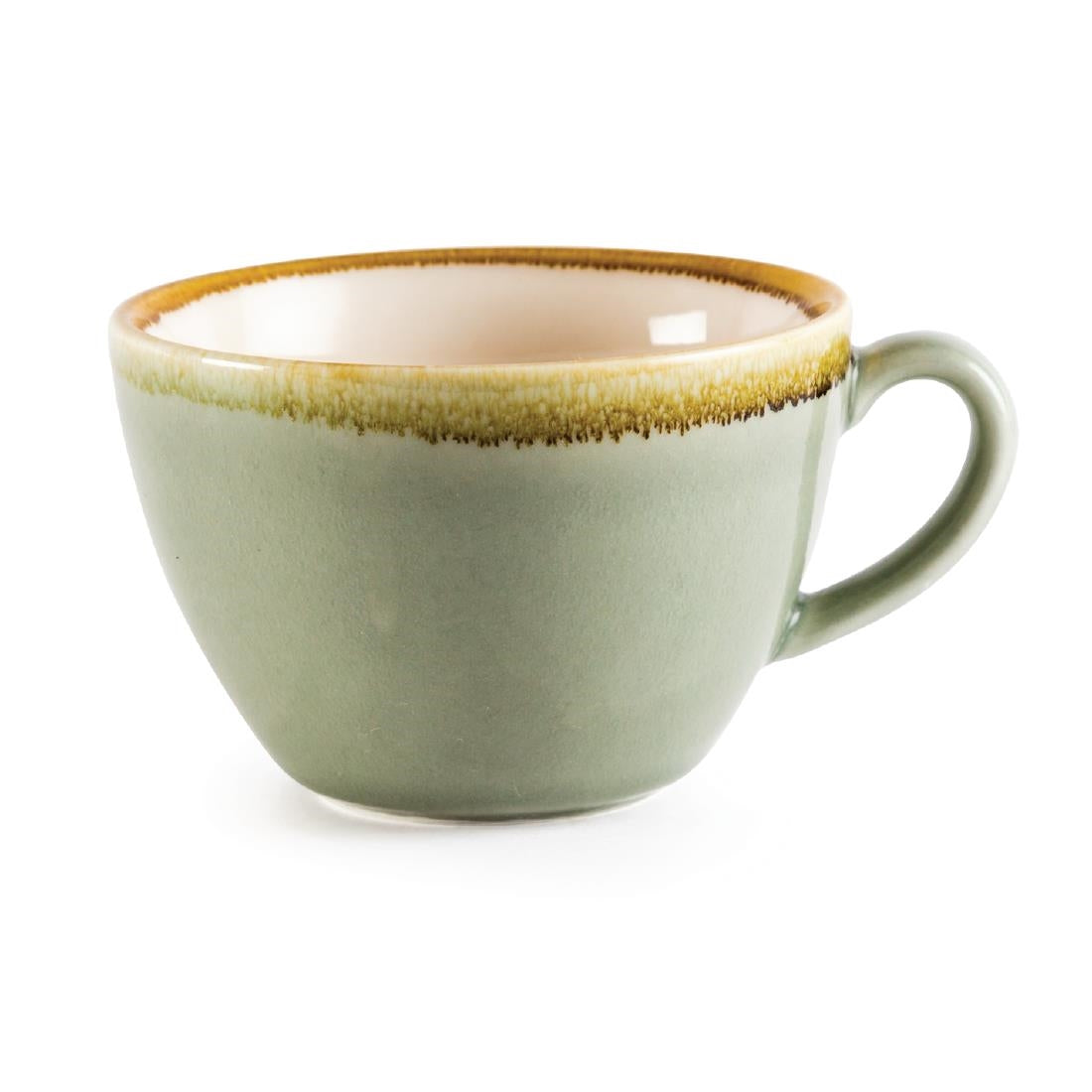 Olympia Kiln Cappuccino Cup Moss 340ml (Pack of 6) - GP480  Olympia