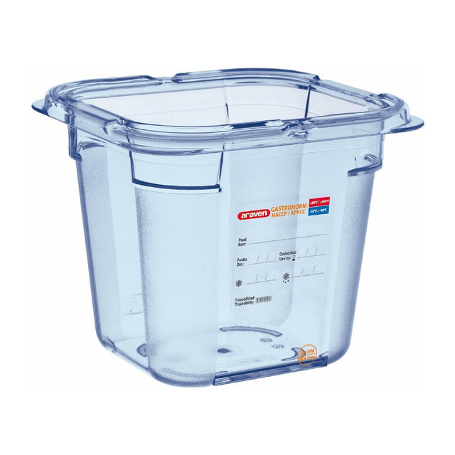 Araven ABS Food Storage Container Blue GN 1/6 150mm - GP572  Araven