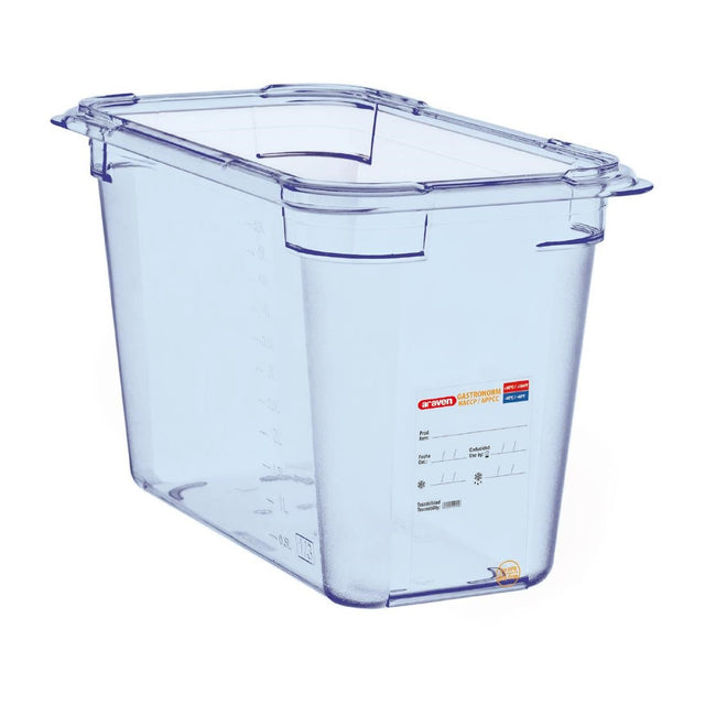 Araven ABS Food Storage Container Blue GN 1/3 200mm - GP581  Araven