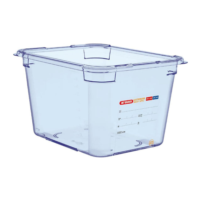 Araven ABS Food Storage Container Blue GN 1/2 200mm - GP586  Araven