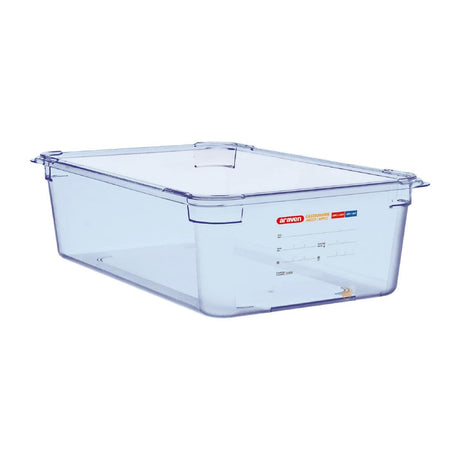 Araven ABS Food Storage Container Blue GN 1/1 150mm - GP590  Araven