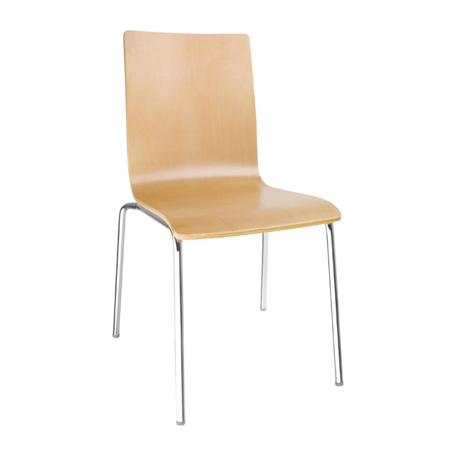 Bolero Square Back Sidechair (Natural Finish) (Pack 4) - GR342  Bolero