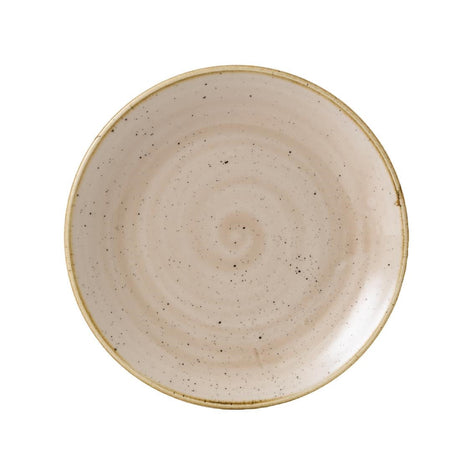 Churchill Stonecast Round Coupe Plates Nutmeg Cream 165mm (Pack of 12) - GR937  Churchill