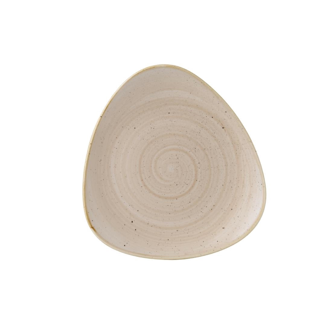 Churchill Stonecast Triangle Plates Nutmeg Cream 229mm (Pack of 12) - GR940  Churchill