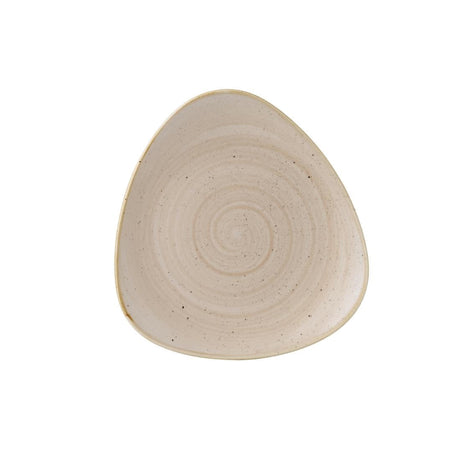 Churchill Stonecast Triangle Plates Nutmeg Cream 229mm (Pack of 12) - GR940  Churchill