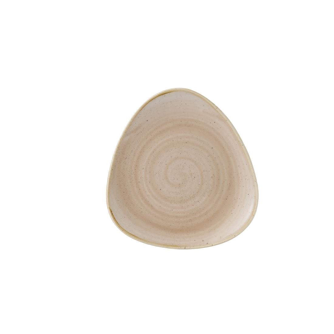 Churchill Stonecast Triangle Plates Nutmeg Cream 192mm (Pack of 12) - GR941  Churchill