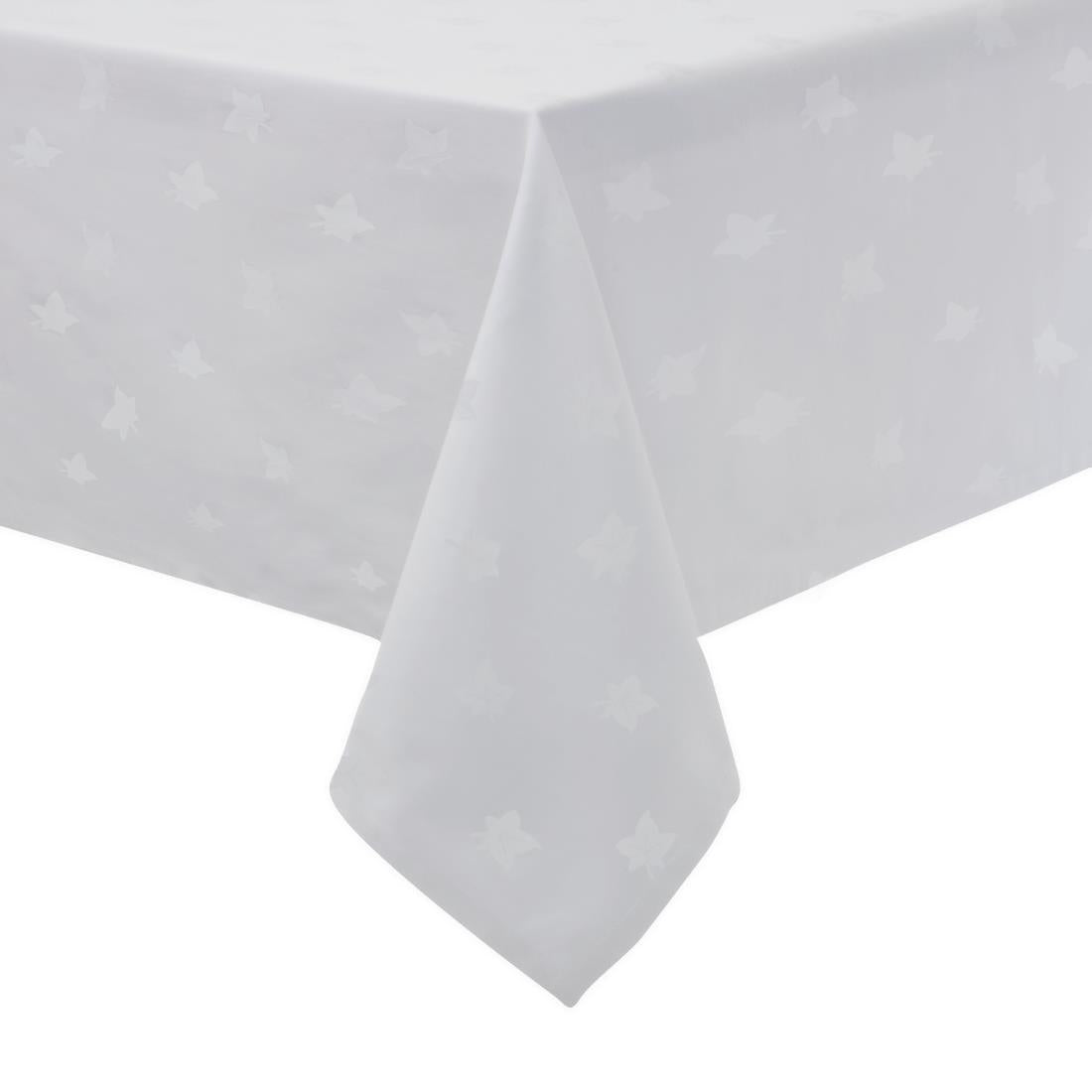 Mitre Luxury Luxor Tablecloth Ivy Leaf White 1780 x 3650mm - GW450  Mitre Luxury