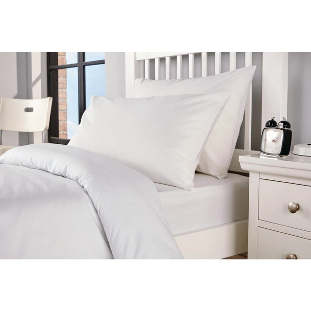 Mitre Essentials Spectrum Housewife Pillowcase White - HB914  Mitre Essentials