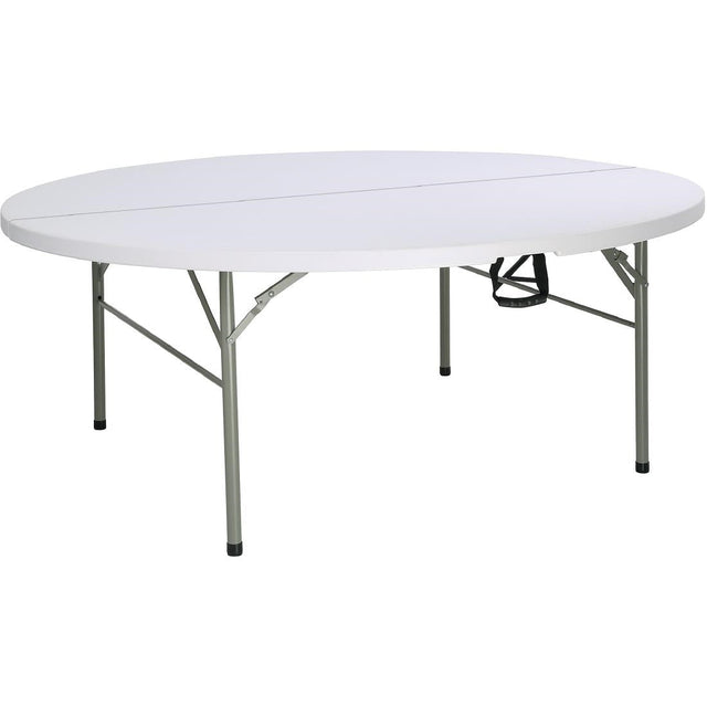 Bolero Round PE Centre Folding Table White 6ft - HC270  Bolero