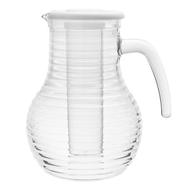 Olympia Kristallon Jug With Cooling Tube Polycarbonate Ridged 1600ml - HC357  Olympia