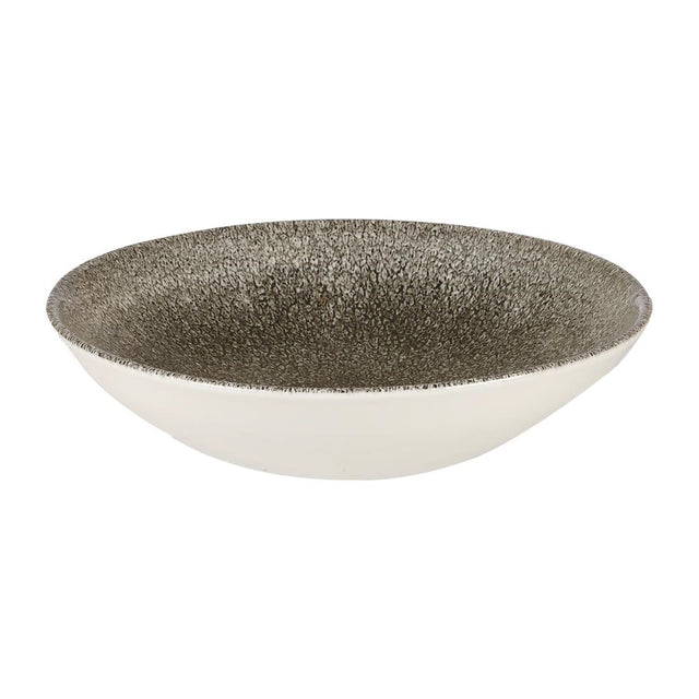 Churchill Studio Prints Raku Round Coupe Bowls Quartz Black 182mm (Pack of 12) - HC772  Churchill