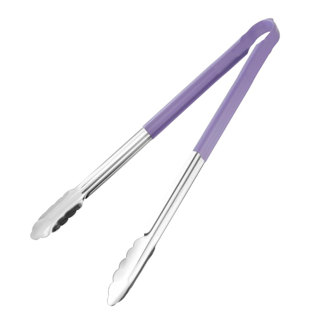 Hygiplas Colour Coded Serving Tong Purple - 405mm - HC853  Hygiplas