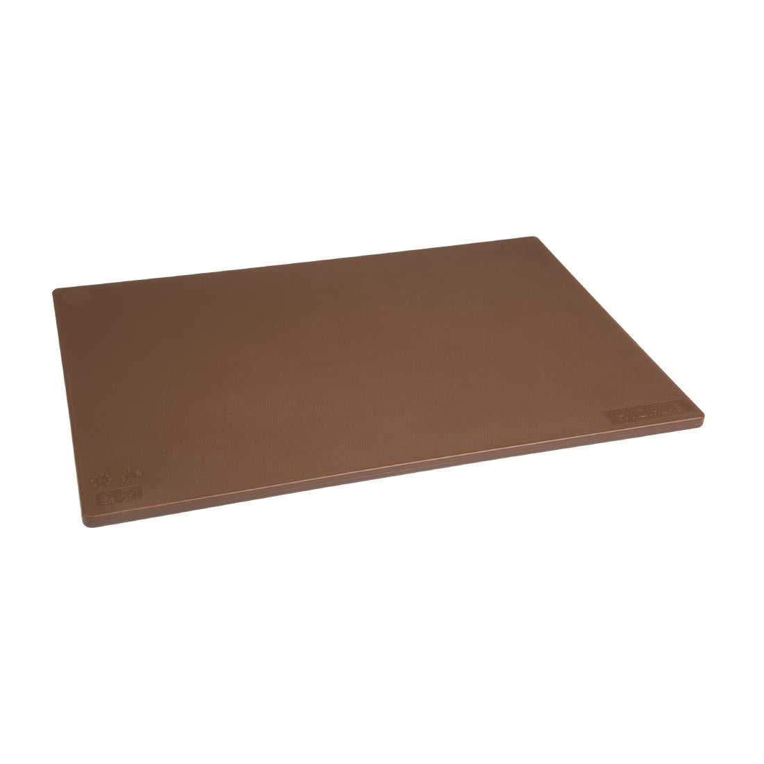 Hygiplas Low Density Antibacterial Chopping Board Brown 450x300x10mm - HC857  Hygiplas