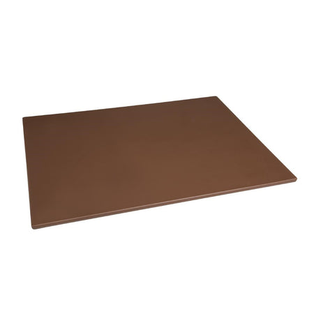 Hygiplas Low Density Brown Chopping Board Large 600x450x10mm - HC873  Hygiplas