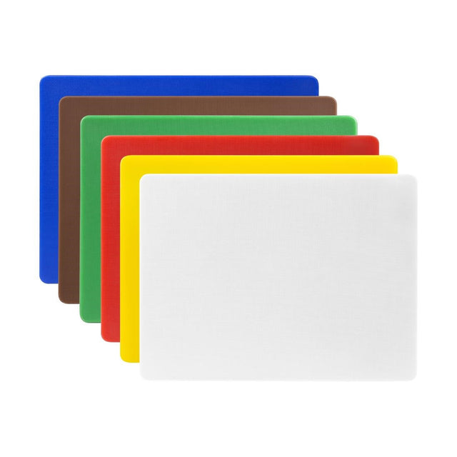 Hygiplas Low Density Small Chopping Board Set 300x225x10mm (Pack of 6) - HC885  Hygiplas