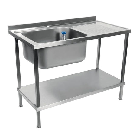 Holmes Fully Assembled Stainless Steel Sink Right Hand Drainer 1000mm - DR380 Single Bowl Sinks Holmes