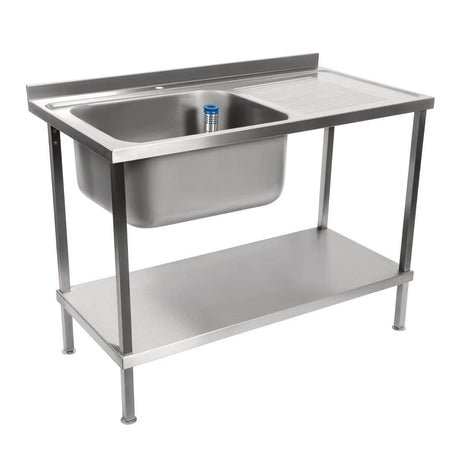 Holmes Fully Assembled Stainless Steel Sink Right Hand Drainer 1200mm - DR382 Single Bowl Sinks Holmes