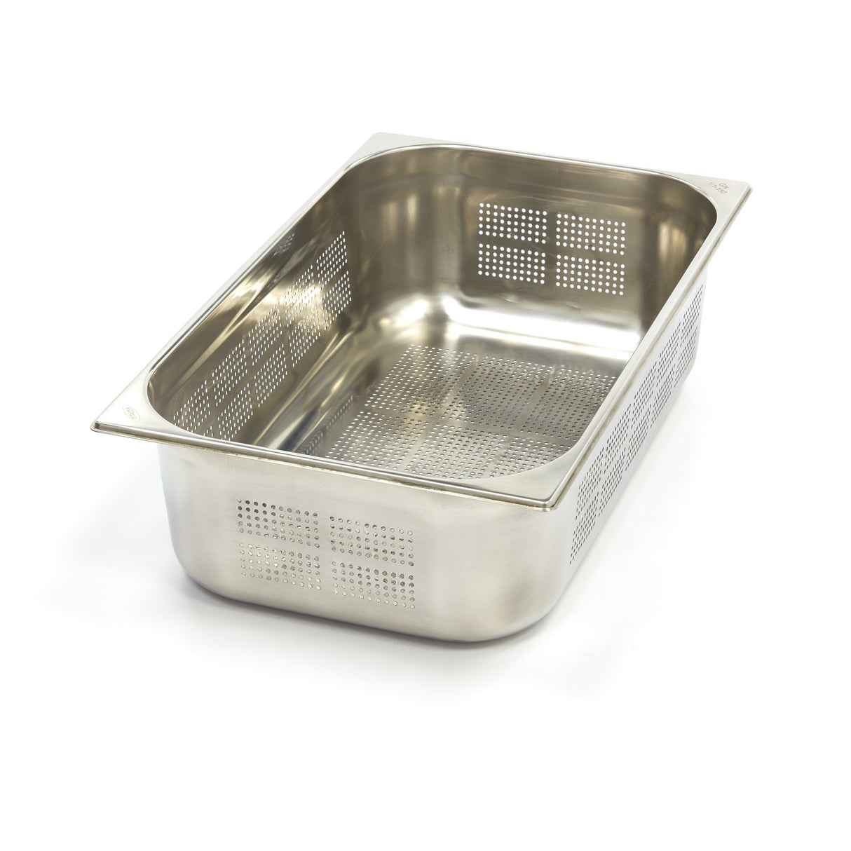 Maxima  Gastronorm Container - 1/1 GN - 15cm Deep - Stainless Steel - Perforated  - 09367604