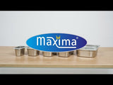 Maxima  Gastronorm Lid - 1/2 GN - Stainless Steel - Airtight Seal  - 09367791