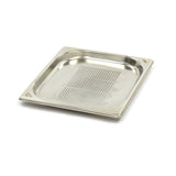 Maxima  Gastronorm Container - 1/2 GN - 2cm Deep - Stainless Steel - Perforated  - 09367609