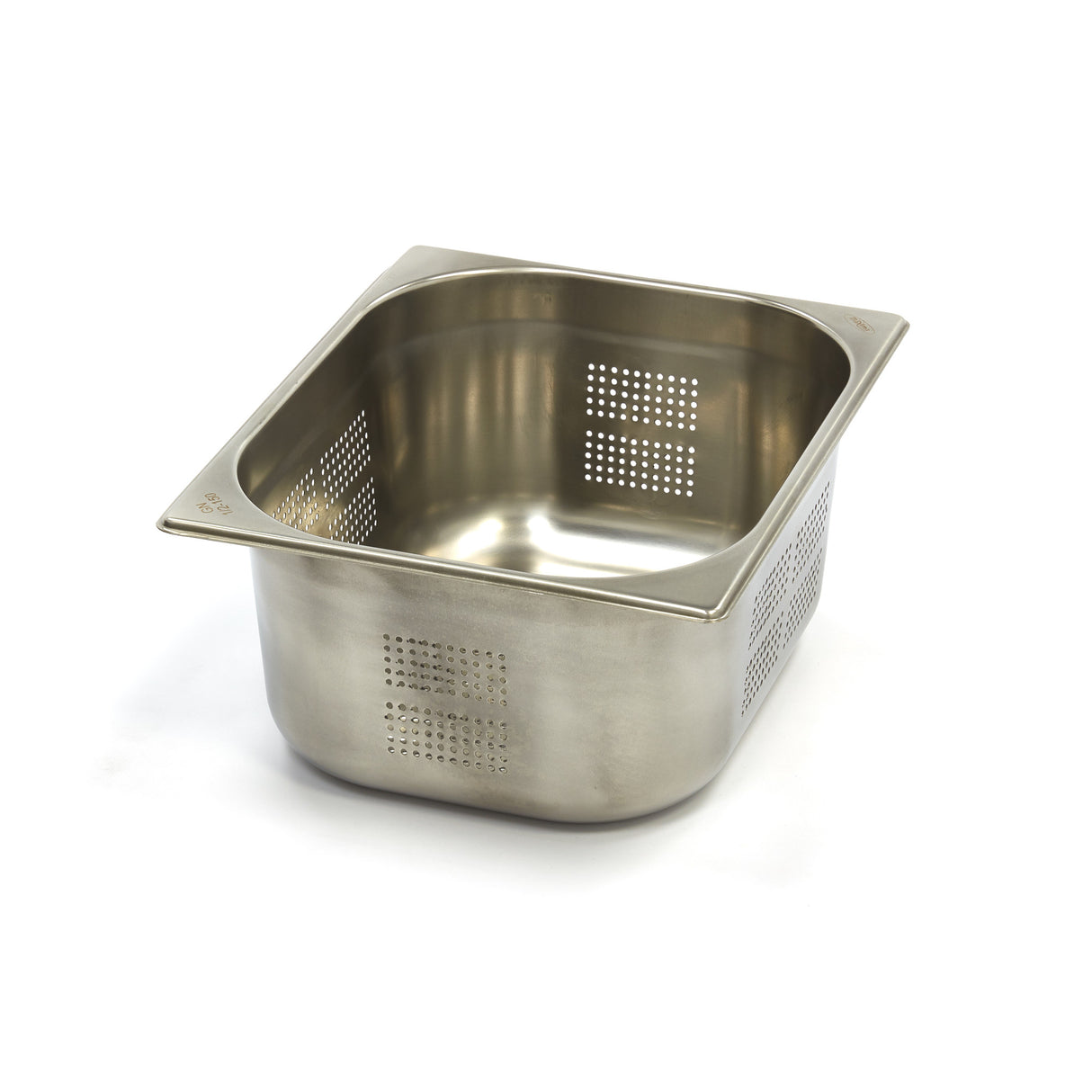 Maxima  Gastronorm Container - 1/2 GN - 15cm Deep - Stainless Steel - Perforated  - 09367613