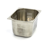 Maxima  Gastronorm Container - 1/2 GN - 20cm Deep - Stainless Steel - Perforated  - 09367614