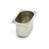 Maxima  Gastronorm Container - 1/9 GN - 10cm Deep - Stainless Steel  - 09367548