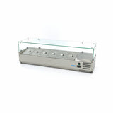 Maxima  Countertop Prep Fridge - 140cm - Fits 6 x 1/3 GN  - 09400323