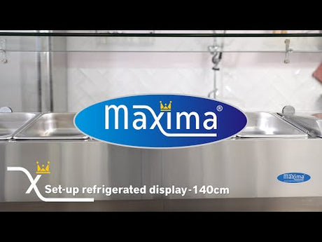 Maxima  Countertop Prep Fridge - 140cm - Fits 6 x 1/3 GN  - 09400323