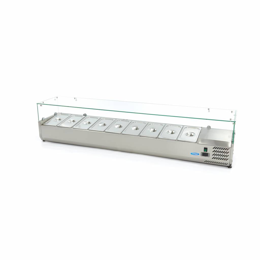 Maxima  Countertop Prep Fridge - 200cm - Fits 9 x 1/3 GN  - 09400335