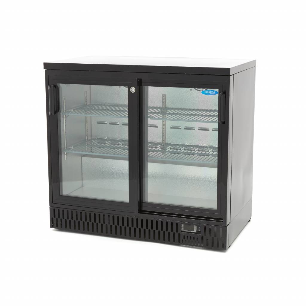 Maxima  Drinks Fridge - 227L - 2 Sliding Doors - 4 Adjustable Shelves  - 09400915