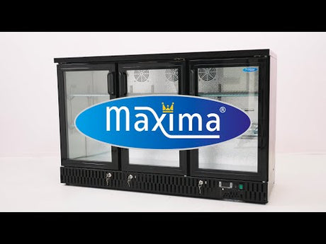 Maxima  Drinks Fridge - 341L - 3 Hinged Doors - 6 Adjustable Shelves  - 09400910