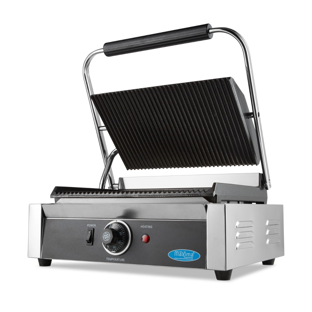 Maxima Contact Grill - Gegroefd - Enkele Grillplaat - 33,5cm - 09300436