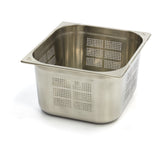 Maxima  Gastronorm Container - 2/3 GN - 20cm Deep - Stainless Steel - Perforated  - 09367673