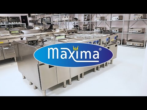 Maxima Fritteuse - 2 x 10 l - 2 Körbe - mit Ablasshahn - 400 V - 09391650