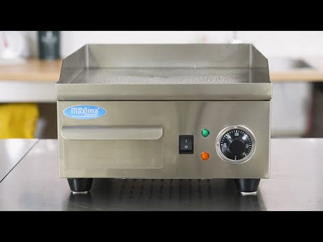 Maxima  Commercial Grade Griddle - Smooth - Single Unit - 60cm Deep - Electric  - 09391610