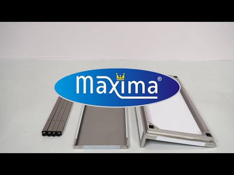 Maxima RVS tafel - 180 x 70cm - Verstelbare hoogte - met spatwand - 09364042