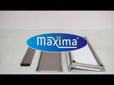 Maxima RVS tafel - 160 x 70cm - Verstelbare hoogte - met achterwand - 09364039