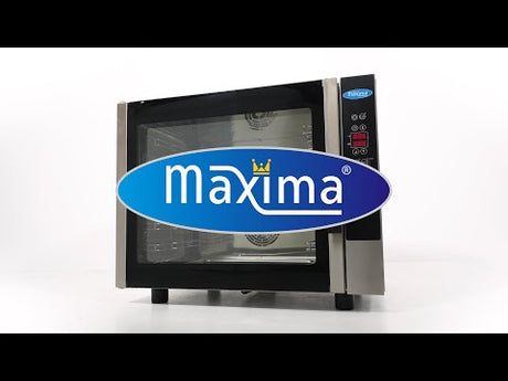 Maxima Combi Stoomoven - Geschikt voor 6 Bakplaten (1/1 GN / 60 x 40cm) - Digitaal Display - 400V - 08500209