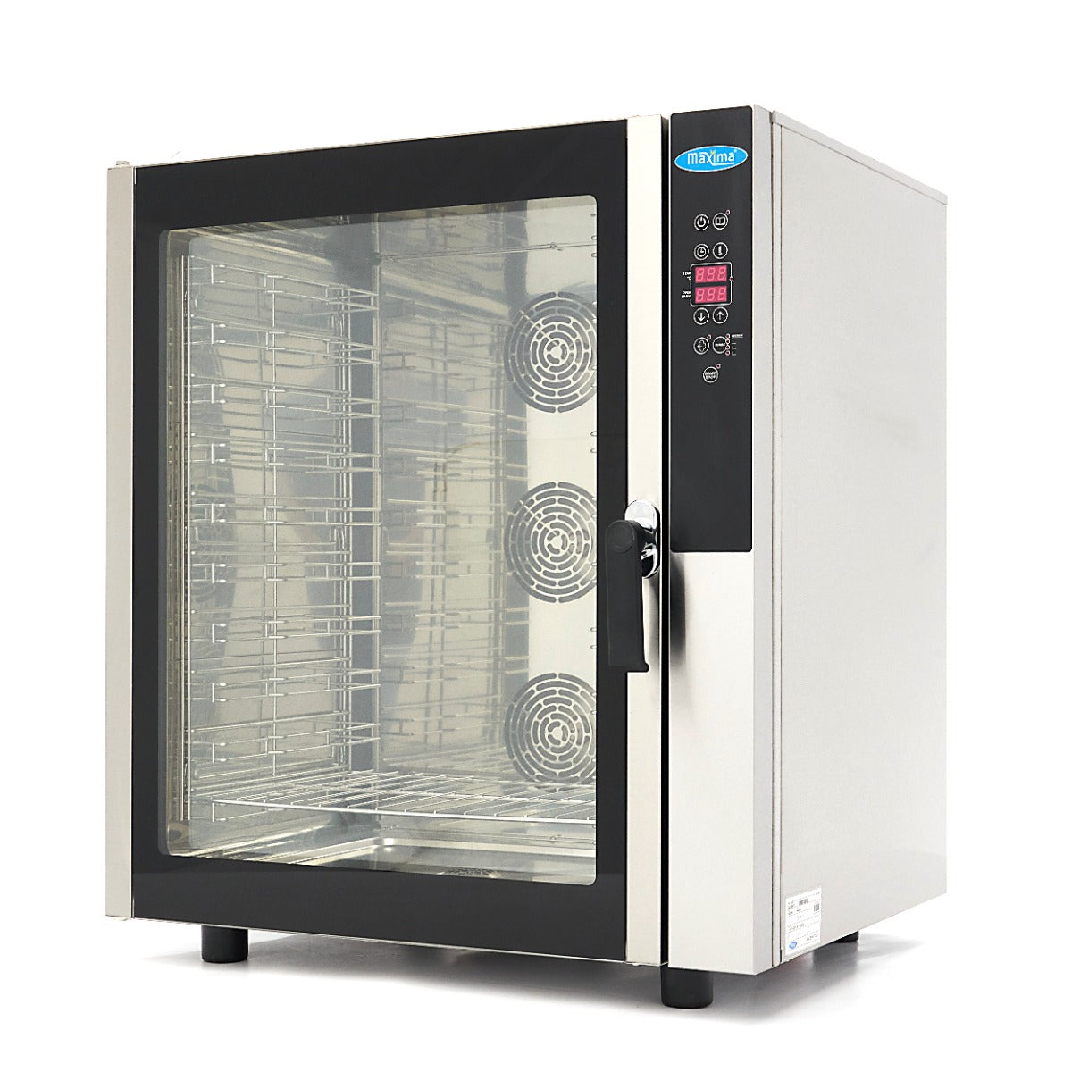 Maxima Combi Stoomoven - Geschikt voor 10 Bakplaten (1/1 GN / 60 x 40cm) - Digitaal Display - 400V - 08500210